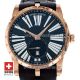 Roger Dubuis Excalibur Automatic 18k Rose Gold Black Dial 42mm